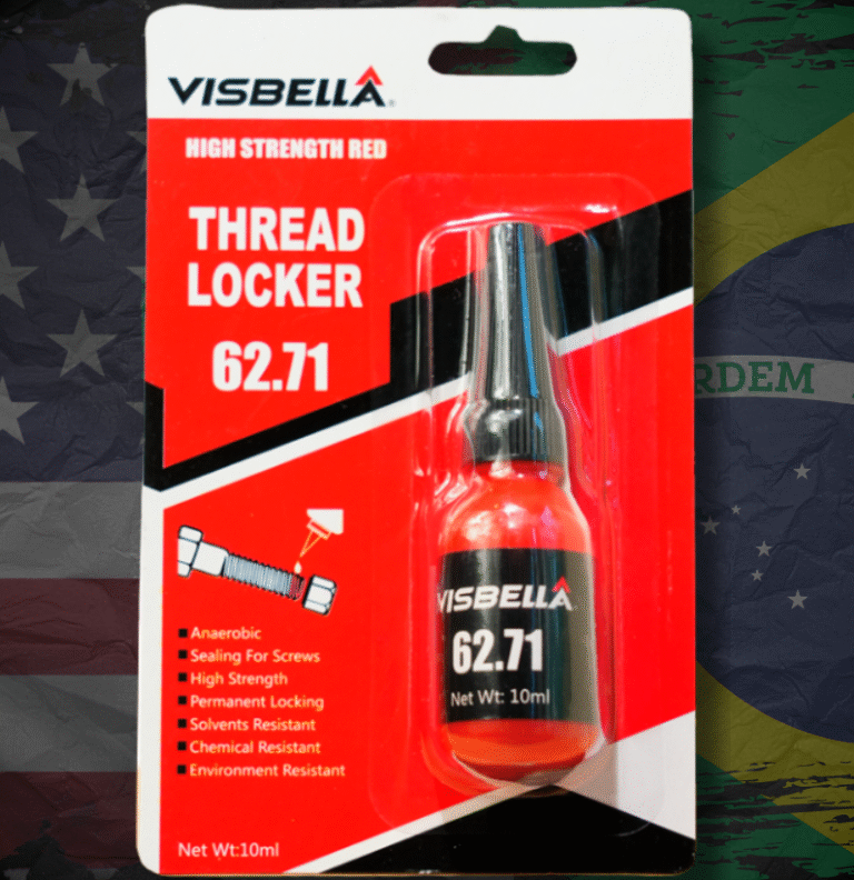 Trava Rosca Alto Torque Visbella A trava rosca alto torque Visbella foi desenvolvida para garantir fixação permanente de parafusos, porcas e pinos submetidos a altas vibrações, cargas mecânicas elevadas e variações térmicas. O produto atende com excelência às demandas de oficinas mecânicas, montadoras, indústrias e manutenção pesada, onde a segurança da fixação é essencial. Sua formulação em adesivo anaeróbico de alta resistência cura na ausência de oxigênio e em contato com metais, criando uma união rígida e durável. A trava rosca alto torque elimina afrouxamentos causados por vibração, impacto ou dilatação térmica, reduzindo falhas mecânicas e retrabalhos.