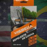 repelente de chuva automotivo visbella aplicado no para-brisa kit repelente de chuva visbella uso profissional
