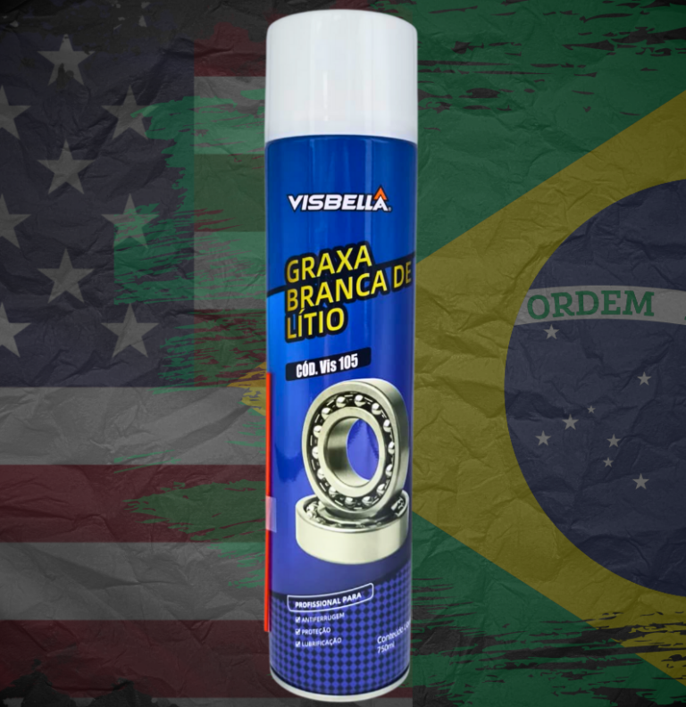A Graxa Branca de Lítio Visbella lubrifica, protege e reduz o desgaste de peças metálicas, mesmo em áreas de difícil acesso, garantindo proteção duradoura contra atrito e corrosão.