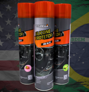 Silicone protetor para painel que limpa, renova e realça o brilho de superfícies internas com aroma agradável e proteção duradoura.