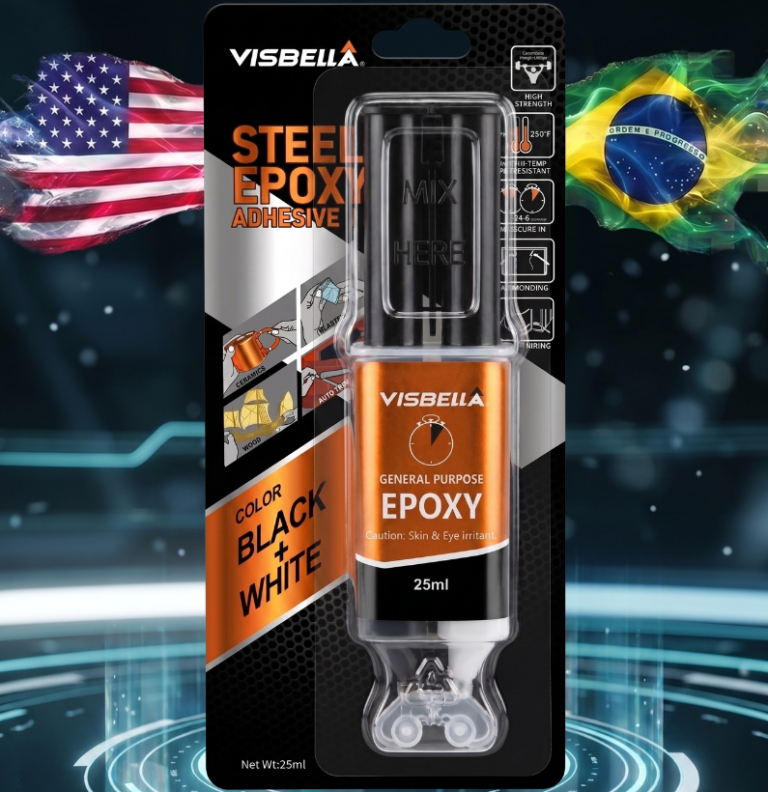 Epóxi Titanium bicomponente de alta resistência para reparos estruturais em metais, alumínio, aço, ferro, cerâmica e plástico rígido, com excelente aderência e resistência térmica.