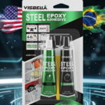 Epóxi líquido transparente bicomponente para colagem de vidro, plástico, metal, madeira e cerâmica, com alta resistência mecânica e acabamento cristalino.