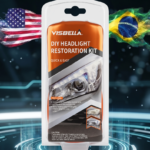 Kit restaurador de faróis que remove amarelamento, oxidação e riscos superficiais de lentes de policarbonato, restaurando o brilho, a transparência e a proteção UV.