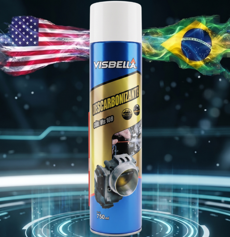 Descarbonizante automotivo que remove depósitos de carbono, óleo queimado e resíduos de combustão em carburadores, corpo de borboleta, válvulas e sistemas de admissão.